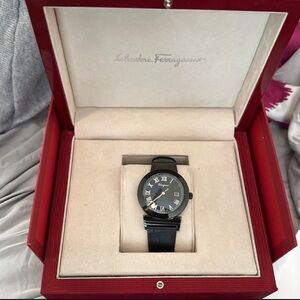 Salvatore Ferragamo Black Chronograph Watch